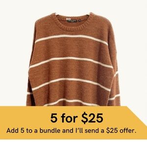 Brave Soul London boxy striped sweater.